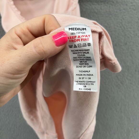 SLEEP The White Company Sleep Shirt Womens Light Pink Sleeveless V Neck Size M - Picture 5 of 7